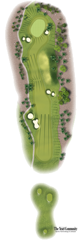 Plano del hoyo 2 de Abama Golf