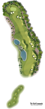 Plano del hoyo 3 de Abama Golf