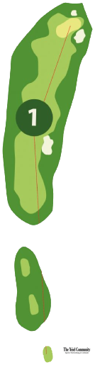 Plano del hoyo 1 de Alhama Signature Golf