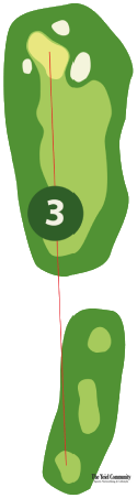 Plano del hoyo 3 de Alhama Signature Golf