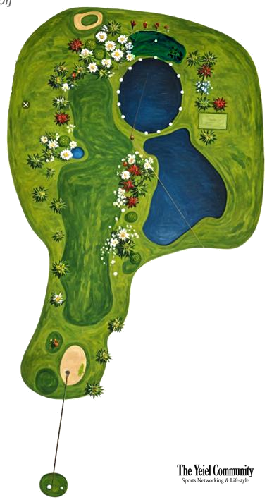 Plano del hoyo 3 de Golf Antequera