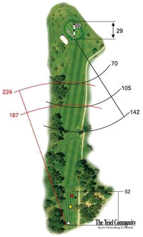 Plano del hoyo 1 de Atalaya Golf