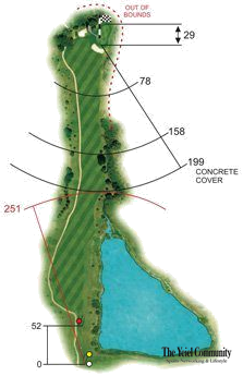 Plano del hoyo 2 de Atalaya Golf