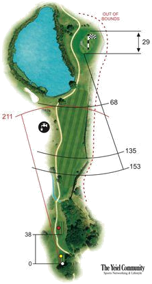 Plano del hoyo 3 de Atalaya Golf