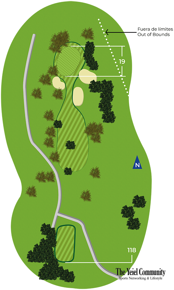 Plano del hoyo 3 de Club de Golf Bellavista