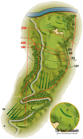 Plano del hoyo 3 de Cabopino Golf Marbella