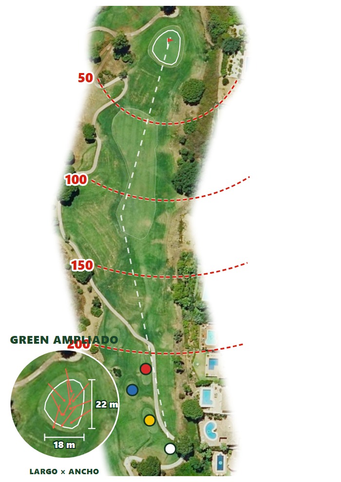 Plano del hoyo 2 de La Cala Resort