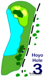 Plano del hoyo 3 de Club Zaudín Golf