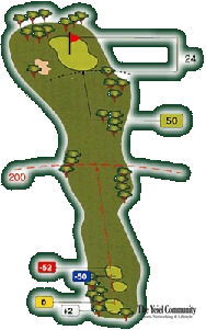 Plano del hoyo 2 de Club de Golf Girona