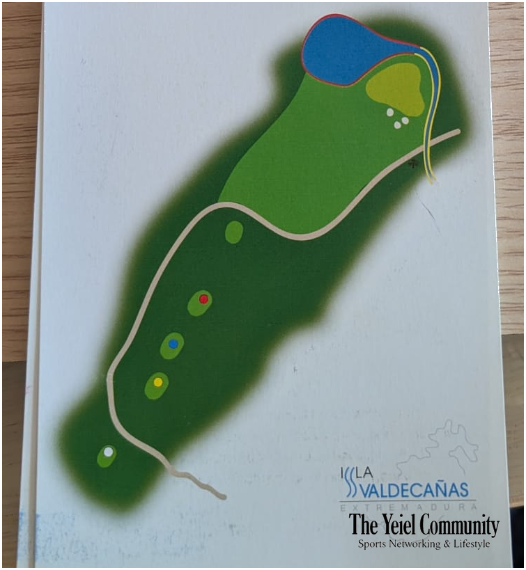Plano del hoyo 2 de Golf Isla Valdecañas