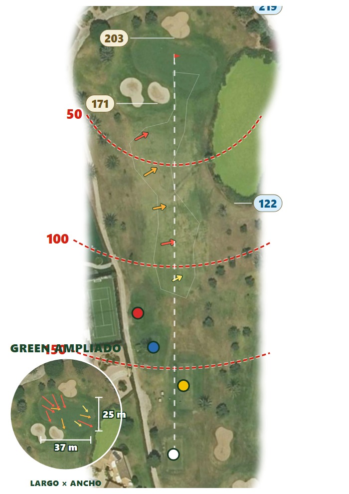 Plano del hoyo 2 de La Manga Club
