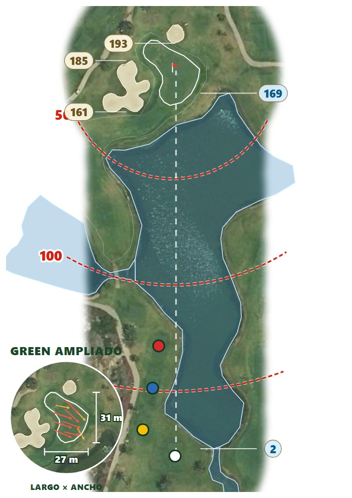 Plano del hoyo 3 de La Serena Golf