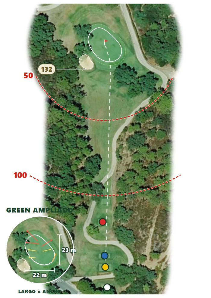 Plano del hoyo 2 de La Zagaleta — Old Course