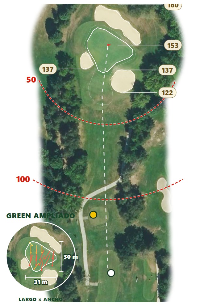 Plano del hoyo 3 de Club de Golf Larrabea