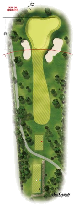 Plano del hoyo 2 de Lauro Golf