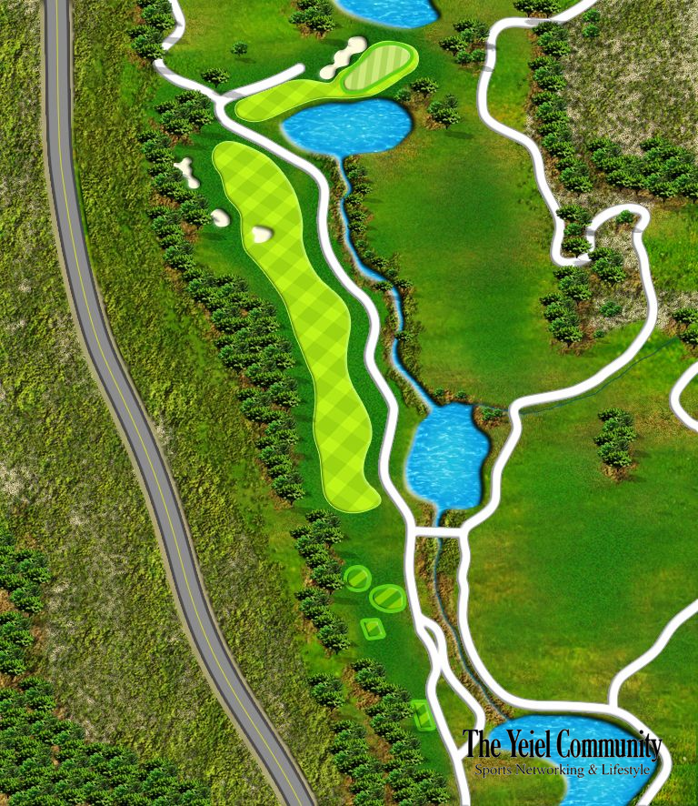 Plano del hoyo 2 de Lo Romero Golf