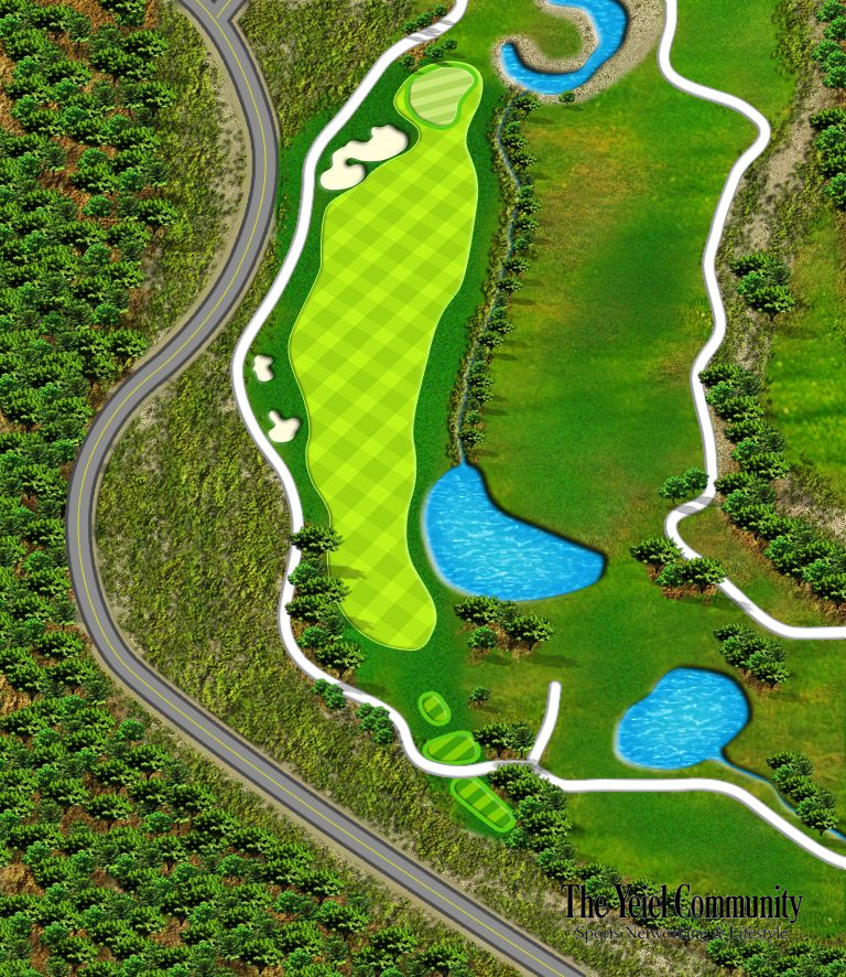 Plano del hoyo 3 de Lo Romero Golf