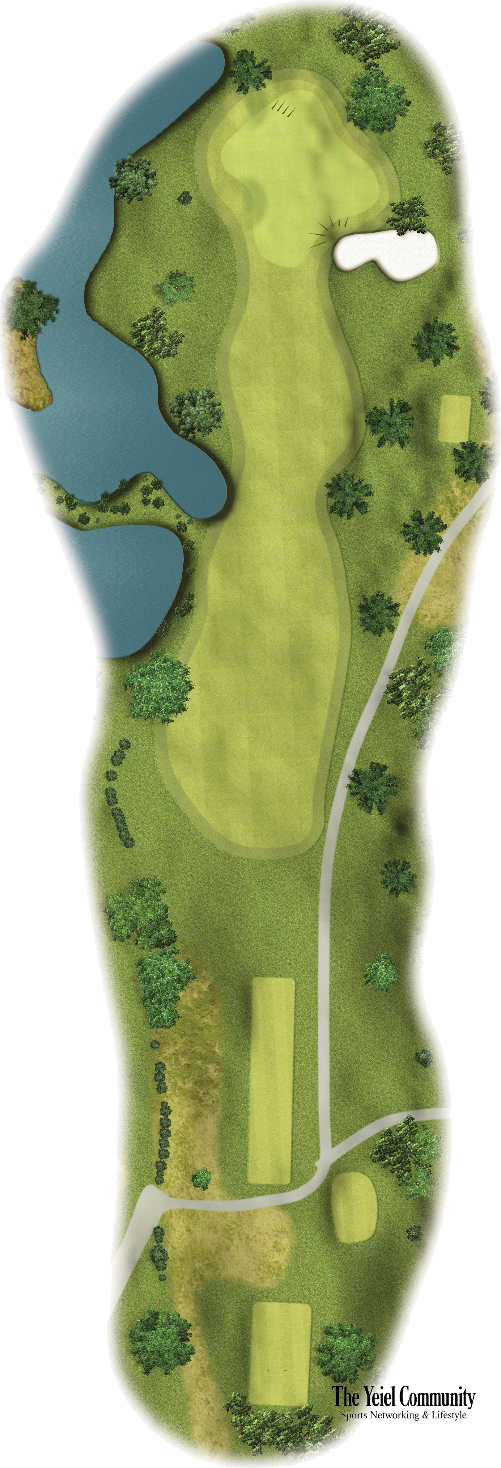 Plano del hoyo 2 de Club de Campo del Mediterráneo
