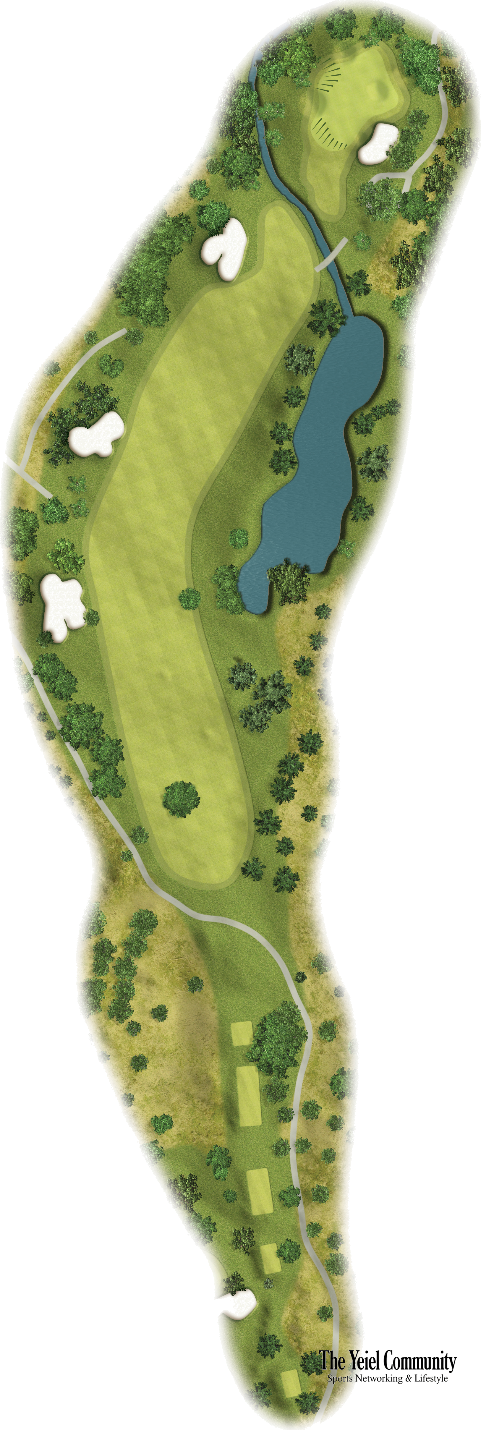 Plano del hoyo 3 de Club de Campo del Mediterráneo