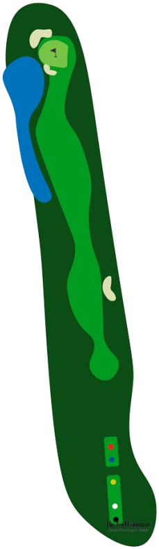 Plano del hoyo 2 de Salamanca Golf & Country Club