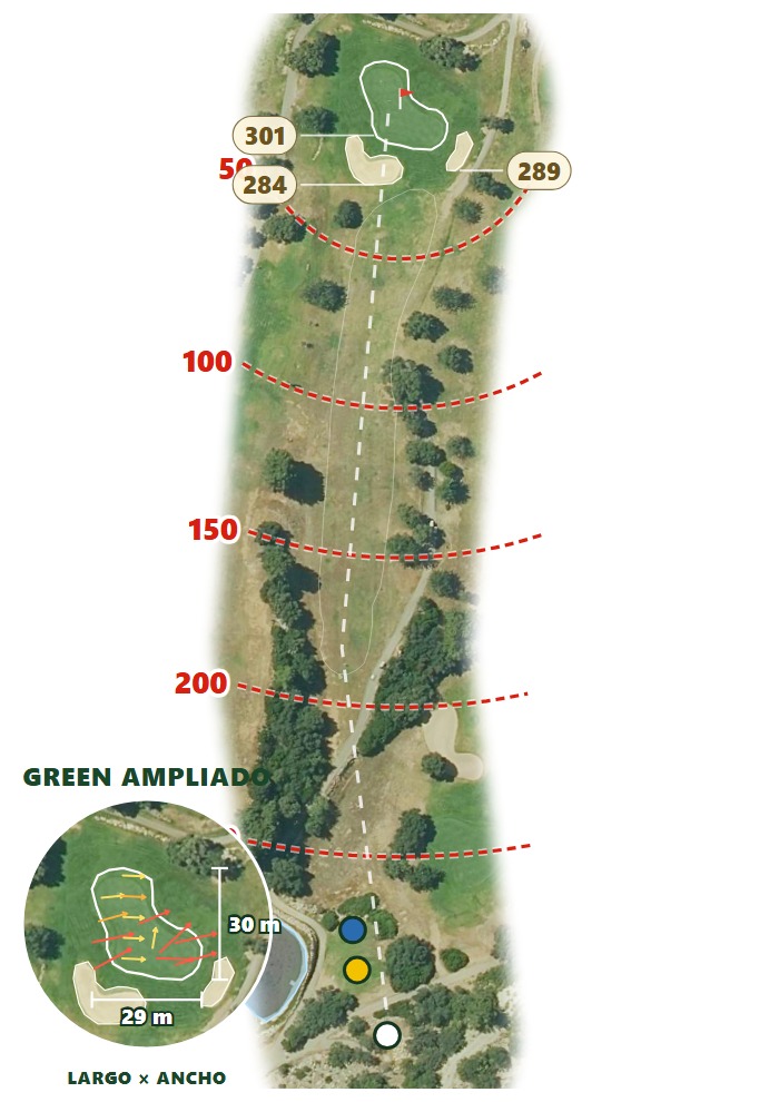 Plano del hoyo 3 de Golf Son Termens