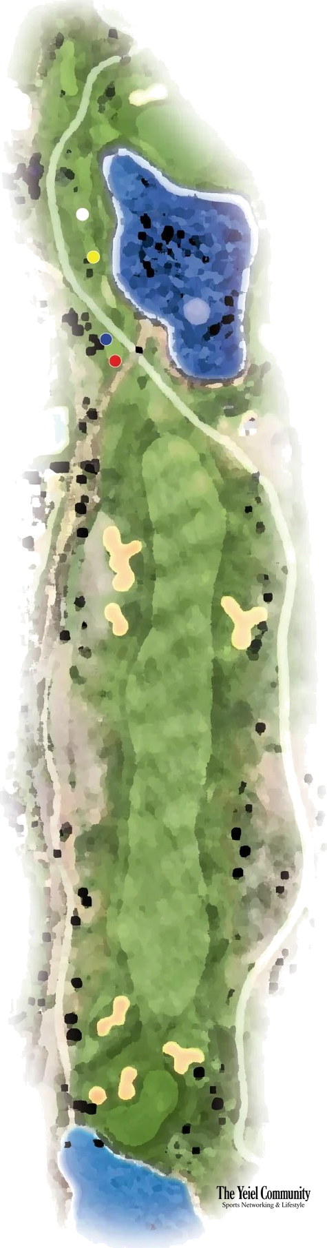 Plano del hoyo 1 de Villanueva Golf