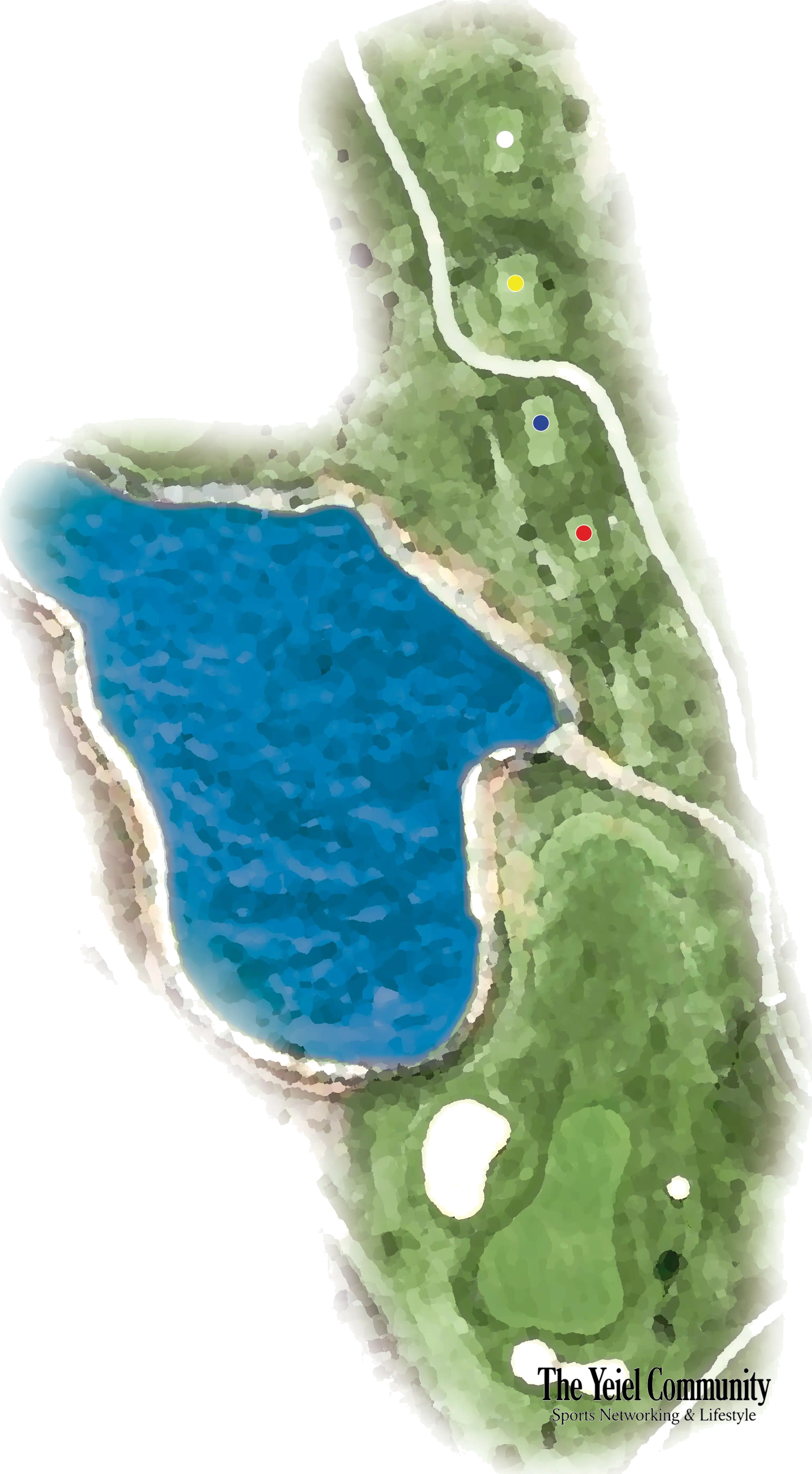 Plano del hoyo 2 de Villanueva Golf