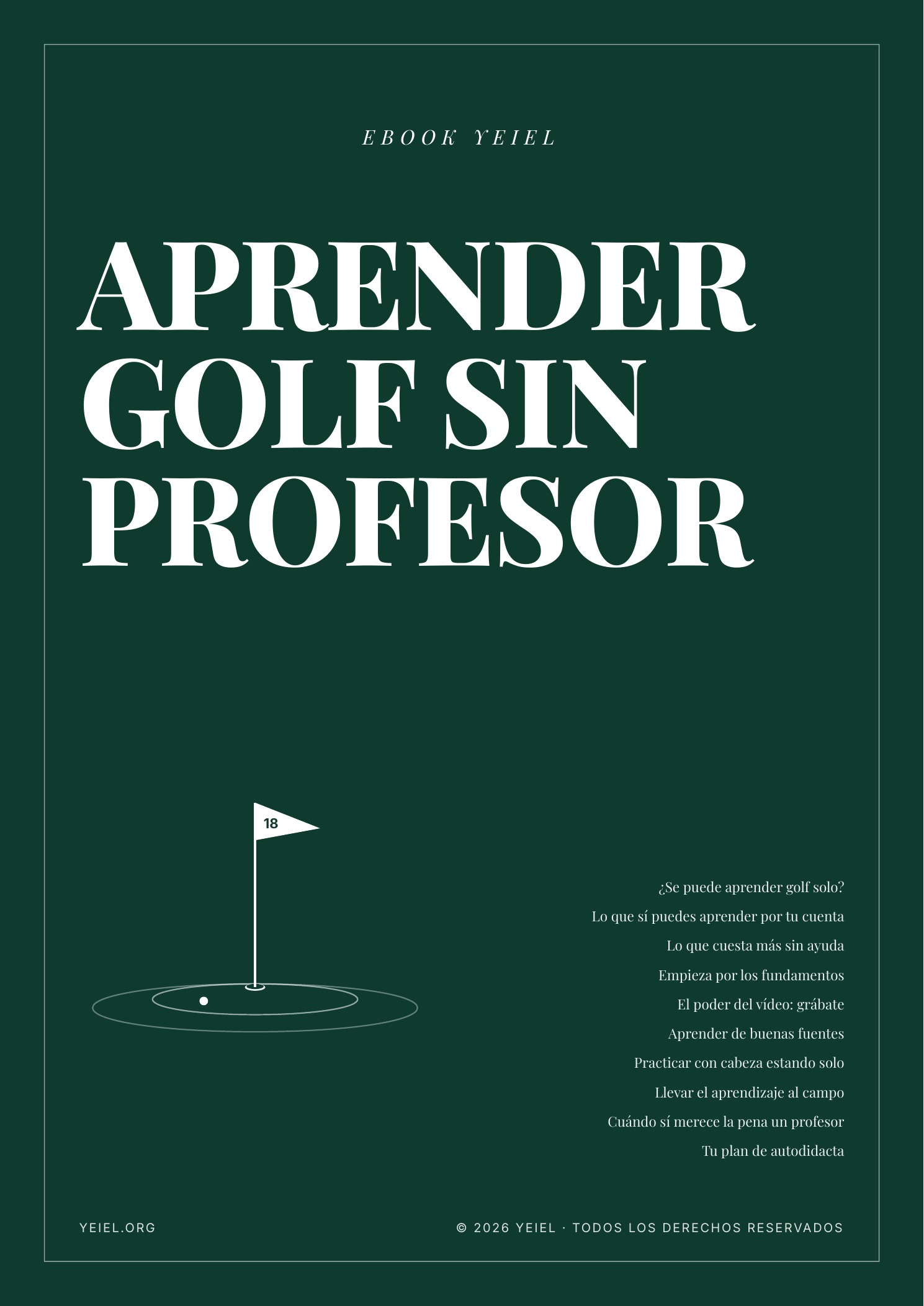 Portada del ebook Aprender a jugar golf sin profesor